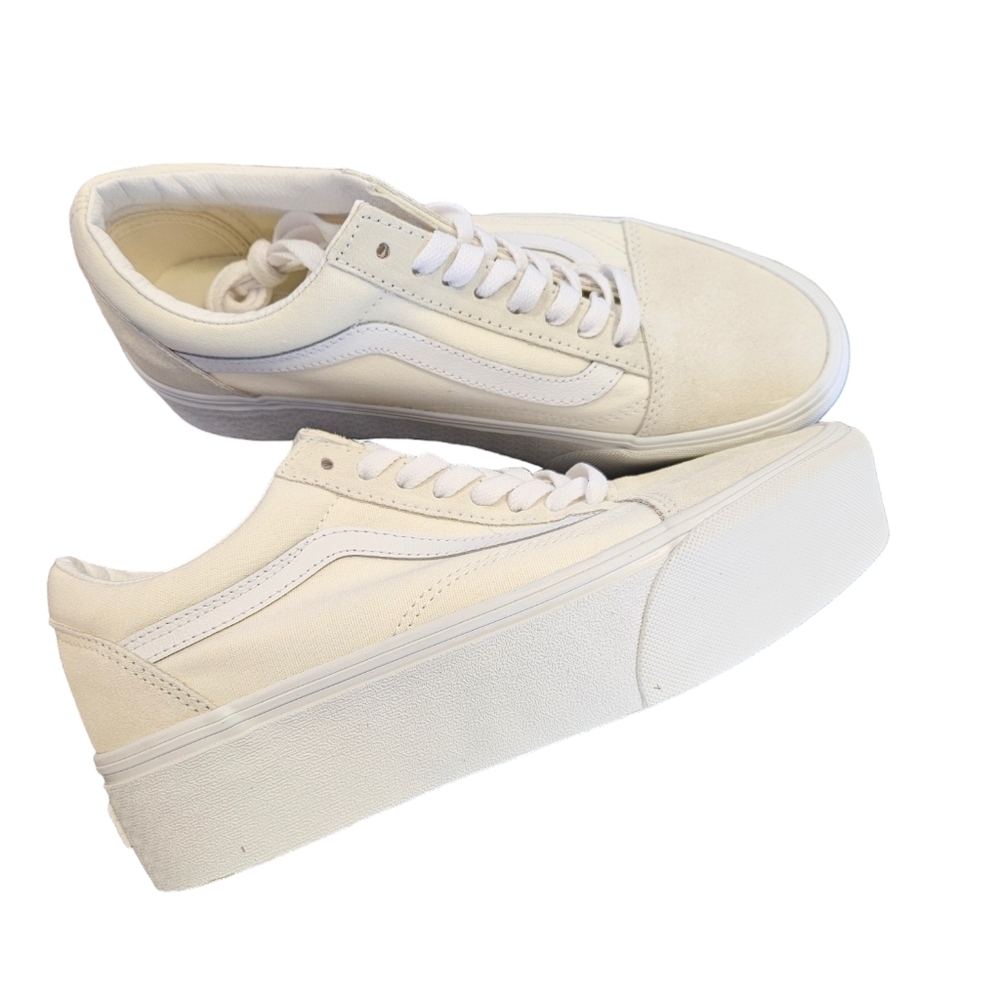 Vans Old Skool Stackform Marshmallow Platform Sne… - image 7